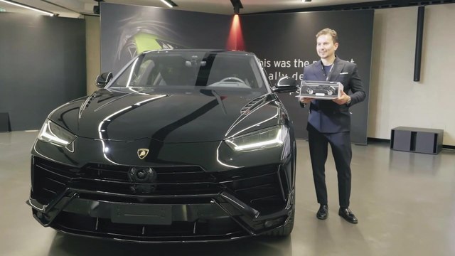 Motorbike racing legend Jorge Lorenzo collects his new Lamborghini Urus S