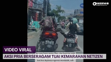 Download Video: TNI Buru Pria Berbaju Loreng yang Tendang Pemotor Ibu-Ibu dan  Anaknya