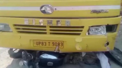 आगरा: स्कूली बस ने बाइक सवार को रौंदा, मौके पर हुई मौत, परिवार में मचा कोहराम
