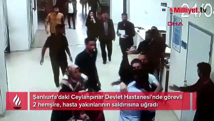 Şanlıurfa'da 2 hemşireye tekmeli, yumruklu saldırı
