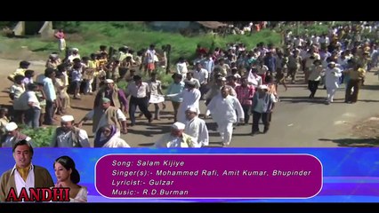 Salam Kijiye /  Mohammed Rafi ,Amit Kumar/  Aandhi 1975 Songs  /