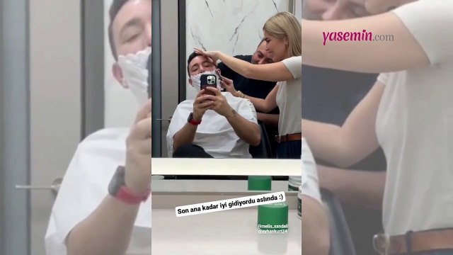 Mustafa Sandal'ı eşi Melis Sütşurup tıraş etti!