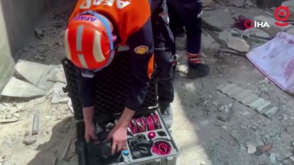 Kilis'te ağır hasarlı evde göçük meydana geldi