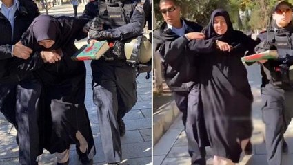 Mescid-i Aksa'da Kur'an okurken gözaltına alınan Özgecan Mutlu serbest bırakıldı