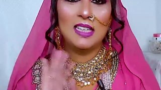 pink lehenga bridal makeup, light pink lehenga bridal makeup naina khan salon
