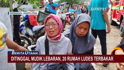 Korsleting Listrik saat Ditinggal Mudik, Puluhan Rumah di Pademangan Terbakar!