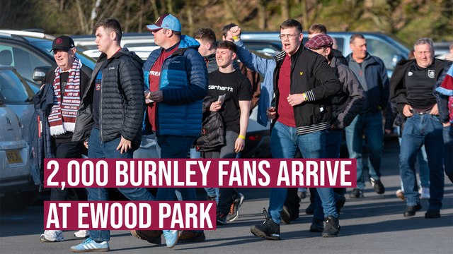 Burnley fans arrive at Ewood Park