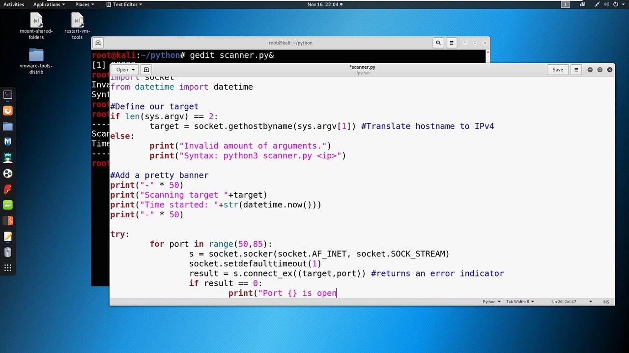 Security Academy Practical Ethical Hacking - Building a Port Scanner