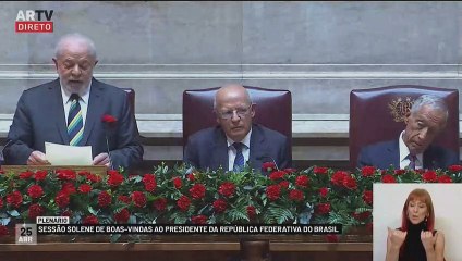 Diálogo, política e democracia norteiam discurso de Lula no parlamento português
