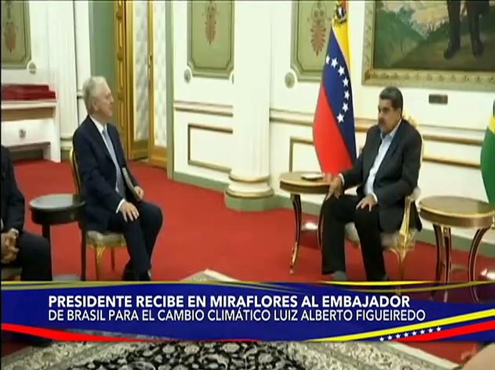 Presidente Nicolás Maduro recibe al Embajador de Brasil para el Cambio Climático en Miraflores