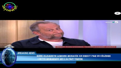 Anne-Elisabeth Lemoine menacée en direct par un célèbre  : cette remarque qui l'a fait tiquer