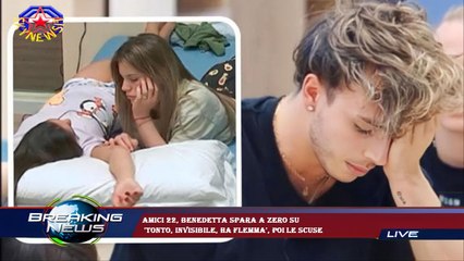 Amici 22, Benedetta spara a zero su  'Tonto, invisibile, ha flemma', poi le scuse