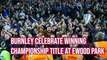 Burnley celebrate winning Championship title on the home turf of rivals Blackburn Rovers