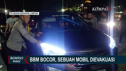 Mobil di Evakuasi dari Antrean Pemudik di Dermaga Pelabuhan Bakauheni Karena Alami BBM Bocor