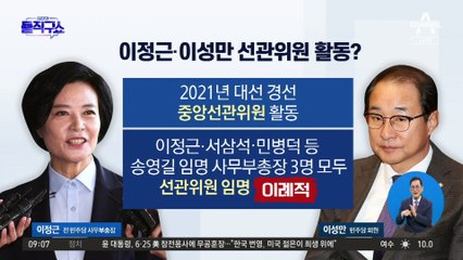 이정근·이성만, 지난 대선 경선 때 선관위원 활동?