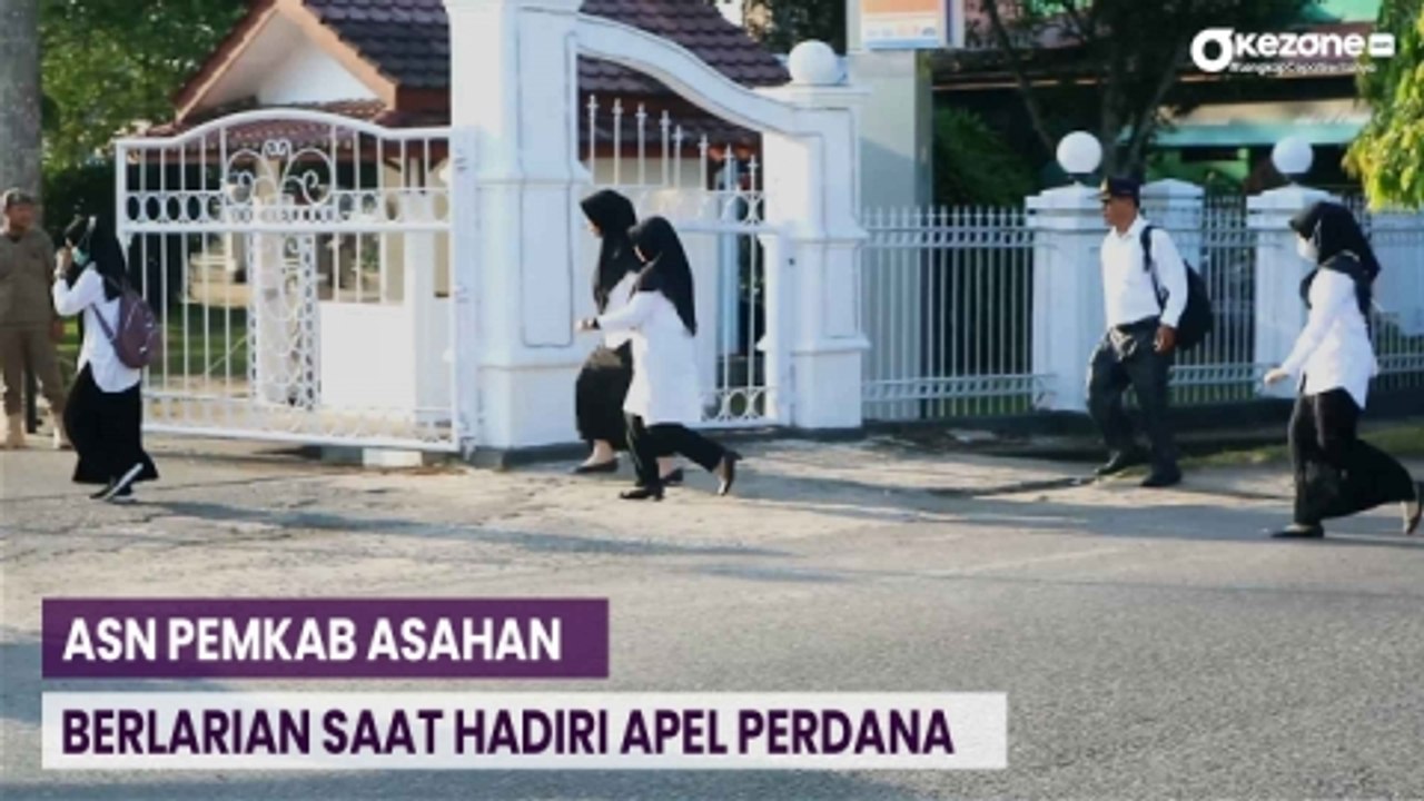 ASN Pemkab Asahan Berlarian saat Hadiri Apel Perdana Pascalibur Lebaran