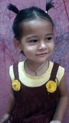 Cute Trishu showing pencil-dm