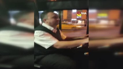 Bebek arabalı yolcuları almayan şoföre tepki