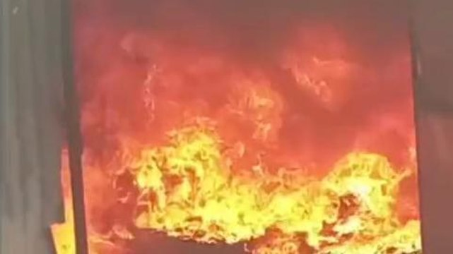 बुरहानपुर: रस्सी गोदाम में लगी आग भीषण आग,लाखों का सामान जलकर खाक