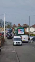 Download Video: Leeds traffic: Major delays for rush hour commuters in West Leeds after car flips onto roof in crash