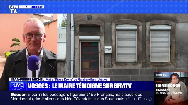 Fillette tuée dans les Vosges: Il n'y a pas de mots confie le maire de Rambervillers sur BFMTV