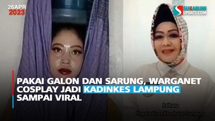 Pakai Galon dan Sarung, Warganet Cosplay Jadi Kadinkes Lampung Sampai Viral