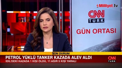 İdil'de petrol yüklü tanker kazada alev aldı! Ölü ve yaralılar var