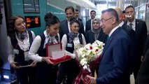 Cumhurbaşkanı Yardımcısı Fuat Oktay, Kırıkkale'ye gitmek üzere yüksek hızlı tren ile Ankara'dan yola çıktı
