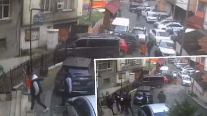 Trafikte tartıştı; Şişli'de arkadaşlarıyla iş yerini bastı! O anlar kamerada