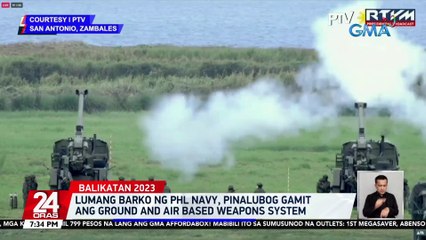 Lumang barko ng PHL Navy, pinalubog gamit ang ground and air based weapons system | 24 Oras