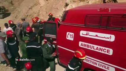 Download Video: لحظة انتشال جثة شاب لقي مصرعه إثر انهيار مقلع للرخام ضواحي خنيفرة