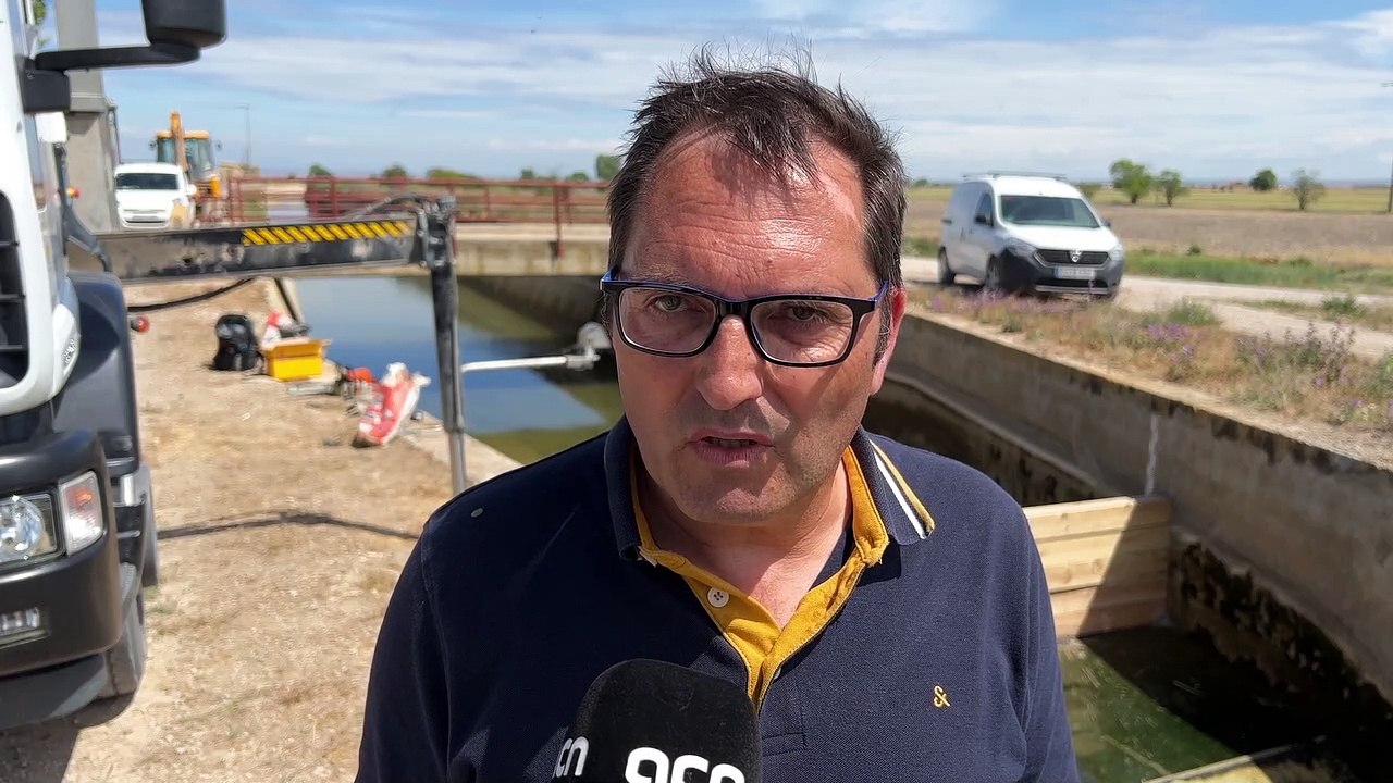El canal d'Urgell ja baixa sense volum i es preparen les tanques per a reservar aigua pels municipis