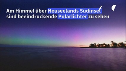 Polarlichter erhellen Himmel über Neuseeland