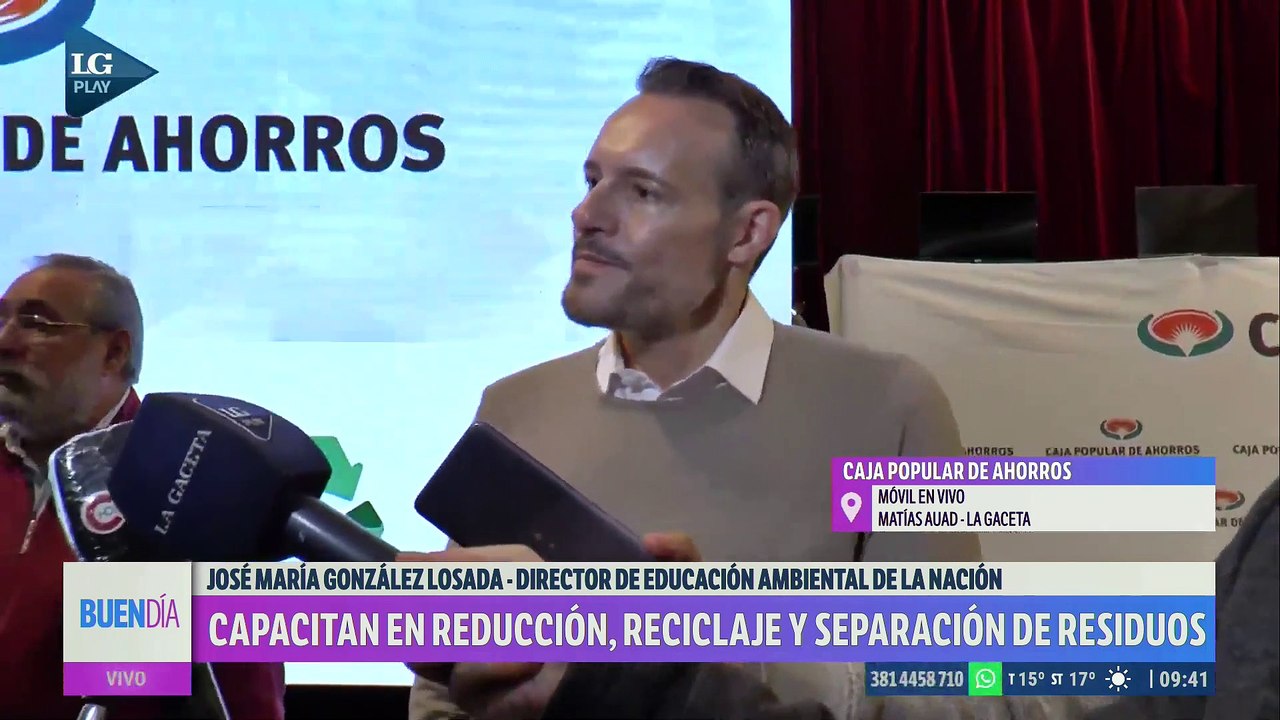 Plan Eco Caja: "Hay que generar conciencia para implementar prácticas ambientales desde el hogar", dijo José María González, director de Educación Ambiental de la Nación