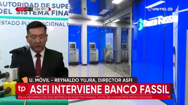 Intervención al Banco Fassil significa “la protección de los depósitos” de los ahorristas, según ASFI