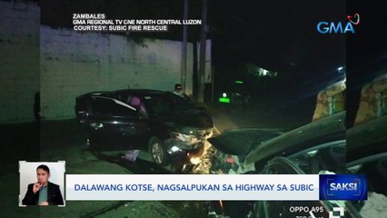 Dalawang kotse, nagsalpukan sa highway sa Subic | Saksi