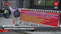 Manifestantes del Estado de México bloquean acceso a la Secretaría de Gobernación