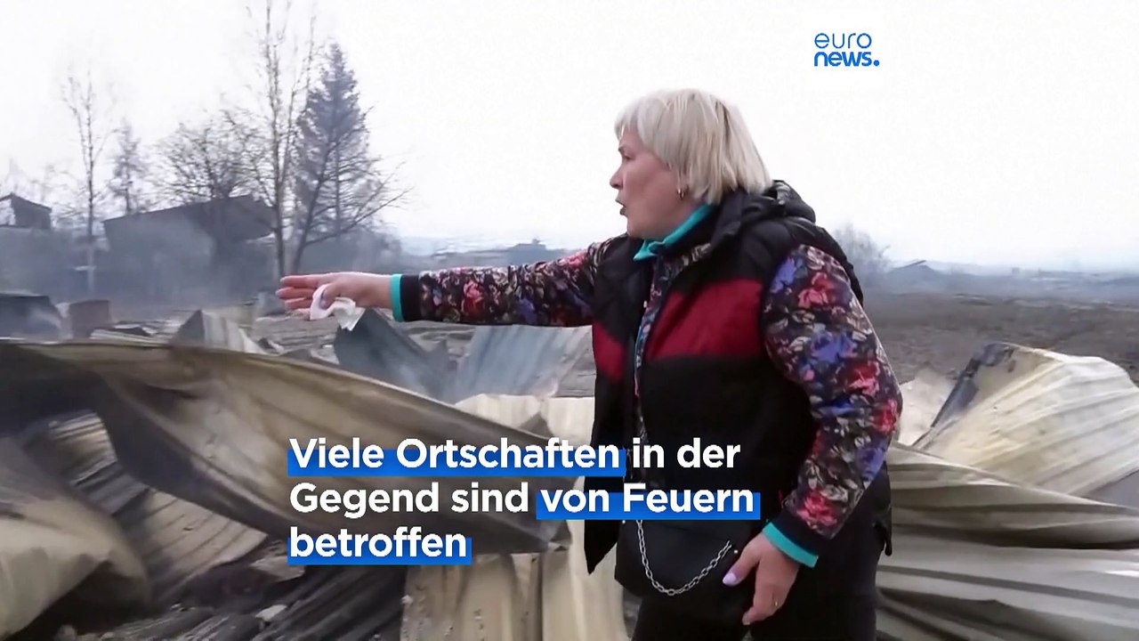 Gebäude stehen in Flammen: Brände in Russland richten große Zerstörungen an