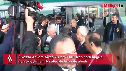 İlk seferine çıkan Yüksek Hızlı Tren Sivas’a ulaştı