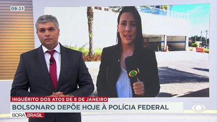 Jair Bolsonaro depõe na Polícia Federal, em Brasília, nesta quarta 26/04/2023 13:54:59