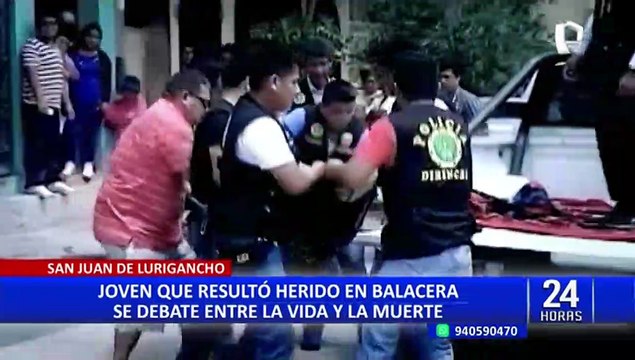 SJL: hablan familiares de joven herido en balacera de Mangomarca