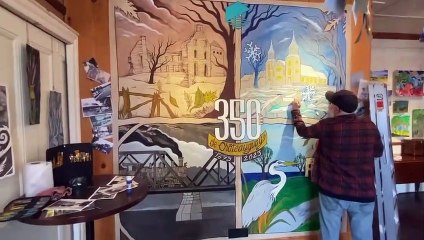 Stéphane Poirier et sa peinture