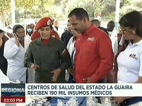 SUAF entrega más de 190 mil insumos médicos en los centros de salud del estado La Guaira