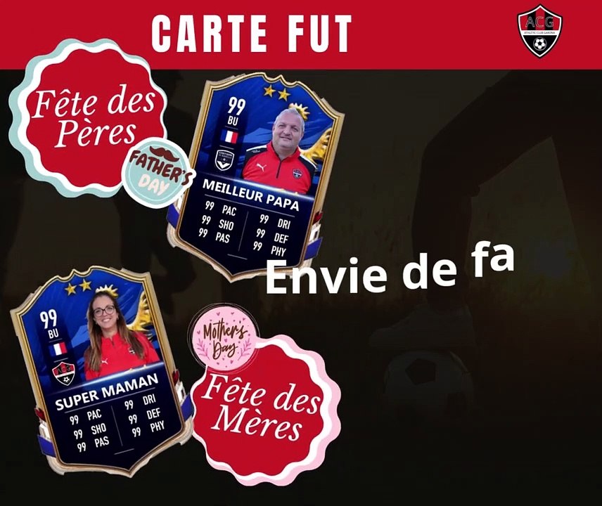 FETE DES PÈRES & DES MÈRES - CARTE FIFA