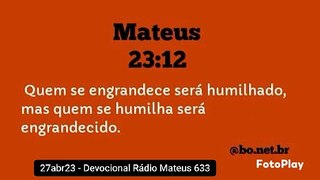 27abr23 - Devocional Rádio Mateus 633