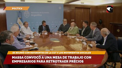 Massa convocó a una mesa de trabajo con empresarios para retrotraer precios