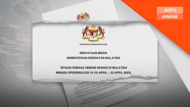 Demam Denggi: 1,877 kes direkodkan pada minggu epidemiologi 16