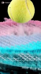 Gouache painting technique for slow motion tennis racket part 2