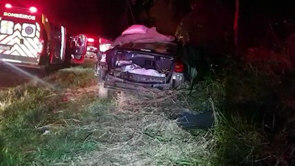 Capotamento é registrado na BR-277 no trevo de São João