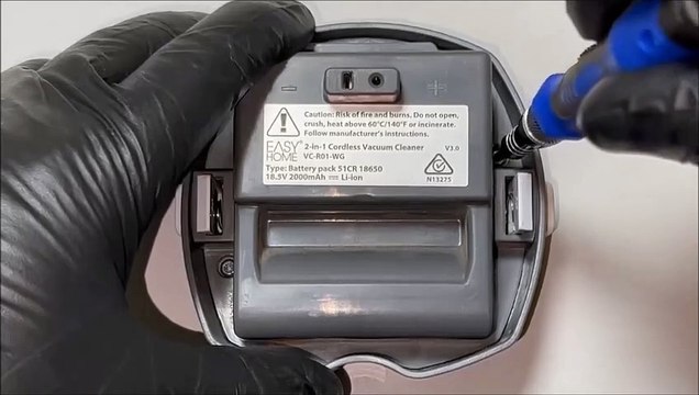 How to Access the 18650 Batteries in a Easy Home 2 in 1 Cordless Vacuum